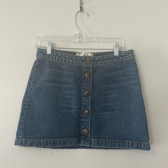 Reformation Candace Skirt Baltic Wash Sz 27 - Picture 2 of 2